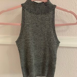 turtle neck gray top